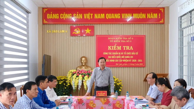 UBBC tỉnh Lâm Đồng rà soát công tác chuẩn bị bầu cử tại các xã Bảo Lâm