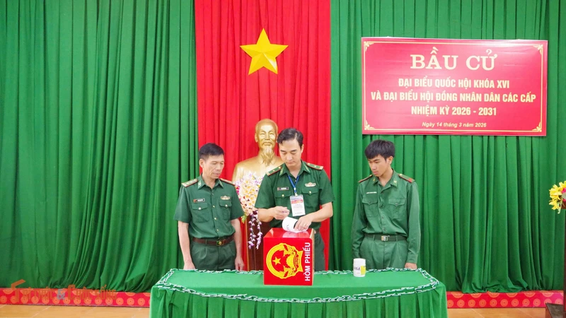 Không khí bầu cử sớm tại các đơn vị biên phòng tại Lâm Đồng