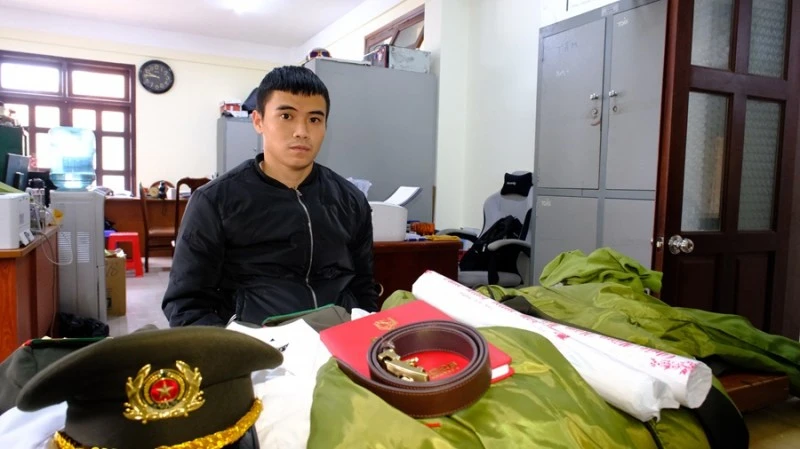 Đối tượng Thiện tại cơ quan điều tra.