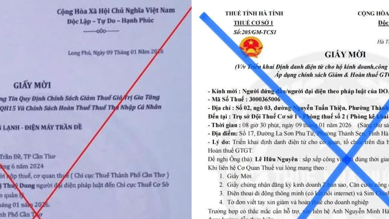 Giả mạo giấy mời làm việc với cơ quan thuế