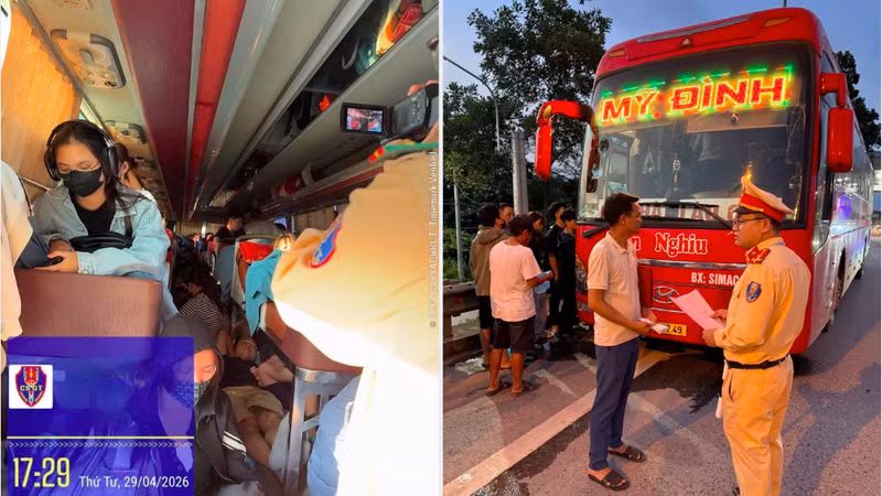 Xe khách chở quá tải bị phạt gần 80 triệu đồng tại Phú Thọ
