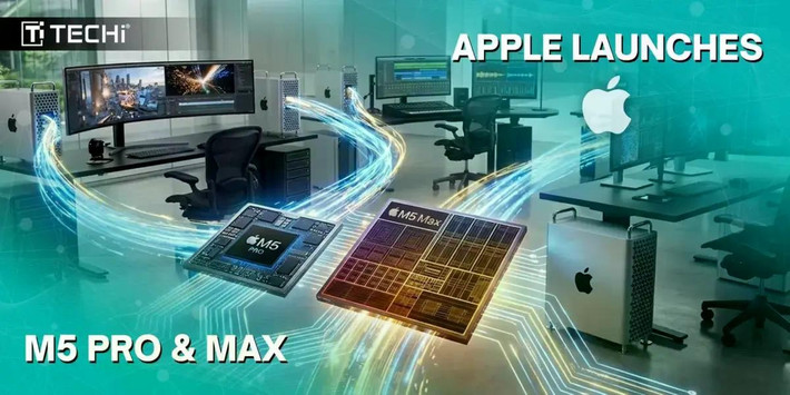 M5 Pro và M5 Max được xây dựng trên kiến trúc Fusion Architecture mới do Apple thiết kế, kết hợp hai die trong một hệ thống trên chip. Cả hai đều sở hữu CPU tối đa 18 lõi gồm 6 lõi hiệu năng cao và 12 lõi hiệu suất, mang lại hiệu năng nhanh hơn tới 30% so với thế hệ trước. GPU thế hệ mới tích hợp Neural Accelerator trong từng lõi, giúp tăng tốc xử lý AI và đồ họa.