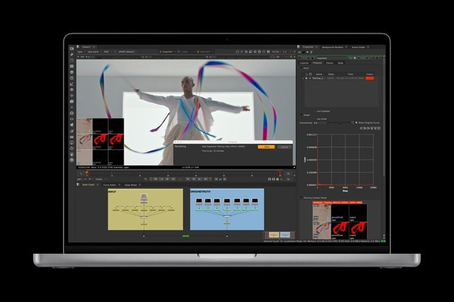 Về kết nối, máy có ba cổng Thunderbolt 5, HDMI hỗ trợ độ phân giải tới 8K, khe thẻ SDXC và MagSafe 3. Bản M5 Pro hỗ trợ tối đa hai màn hình ngoài độ phân giải cao, trong khi M5 Max hỗ trợ tối đa bốn màn hình.