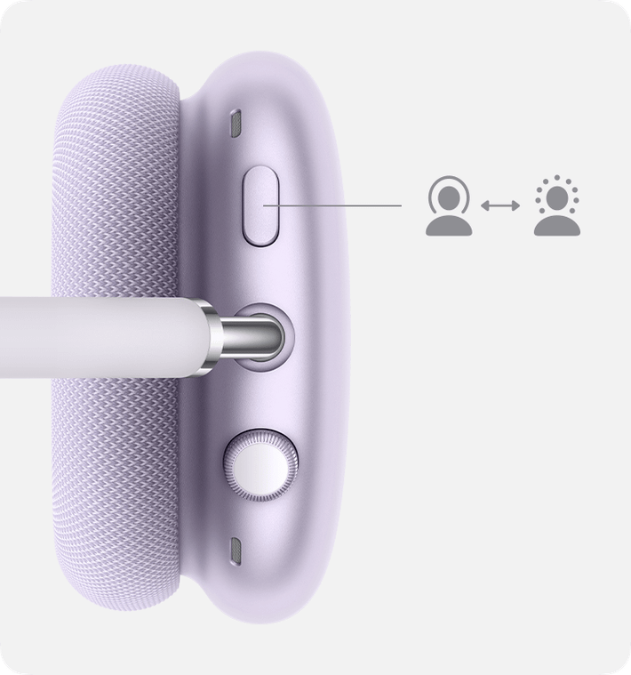 Khử tiếng ồn chủ động - AirPods Max 2 có khả năng khử tiếng ồn chủ động tốt hơn tới 1,5 lần nhờ chip H2 mạnh mẽ hơn và thuật toán xử lý âm thanh mới giúp phát hiện và triệt tiêu âm thanh bên ngoài.
