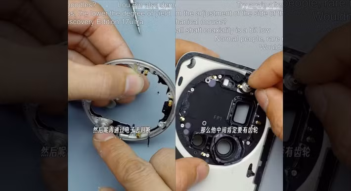 Tuy nhiên, khi cấu trúc bên trong của vòng xoay này lộ diện, một làn sóng chỉ trích đã nổ ra. Dựa trên hình ảnh từ video, nhiều người dùng cho rằng vòng zoom này không kết nối trực tiếp với thấu kính mà thực tế chỉ là công cụ điều khiển phần mềm.