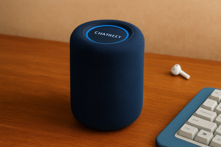 Tuy nhiên, một điểm đáng lưu ý là dù có ngoại hình của loa di động, Chatreey EX1 không tích hợp pin. Thiết bị phải luôn được kết nối với nguồn điện để hoạt động, cả khi dùng như máy tính hay chỉ phát nhạc qua Bluetooth. Kích thước của máy là 167 x 112 mm.