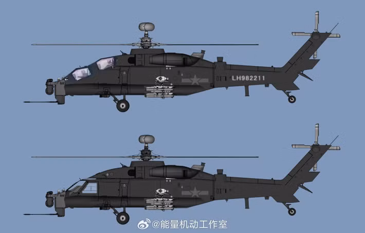 So với Z-10, mẫu tấn công trung bình hiện đang phục vụ, Z-21 thuộc phân khúc heavy attack (tấn công hạng nặng) với trọng lượng cất cánh ước tính 10-12 tấn, tương đương AH-64 Apache Mỹ hay Mi-28 Nga.