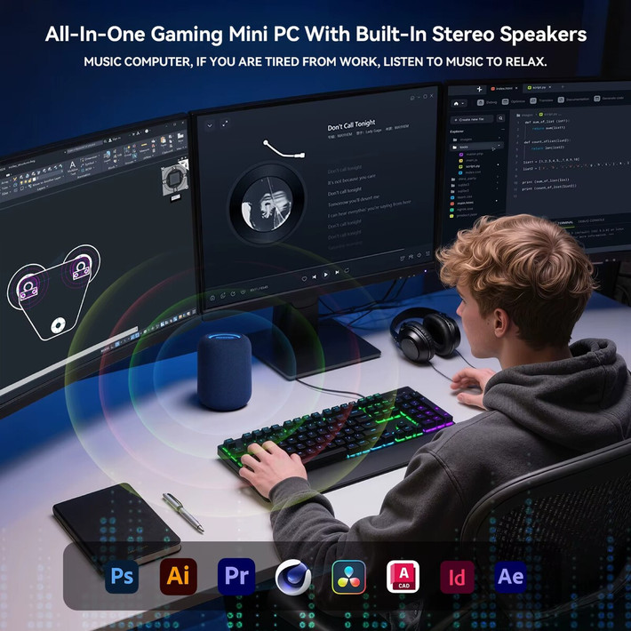 Cấu hình này đủ sức xử lý các tác vụ văn phòng, giải trí đa phương tiện và chơi game nhẹ. Máy hỗ trợ hai khe cắm RAM DDR5 SO-DIMM và hai khe cắm ổ cứng SSD M.2 PCIe 4.0.