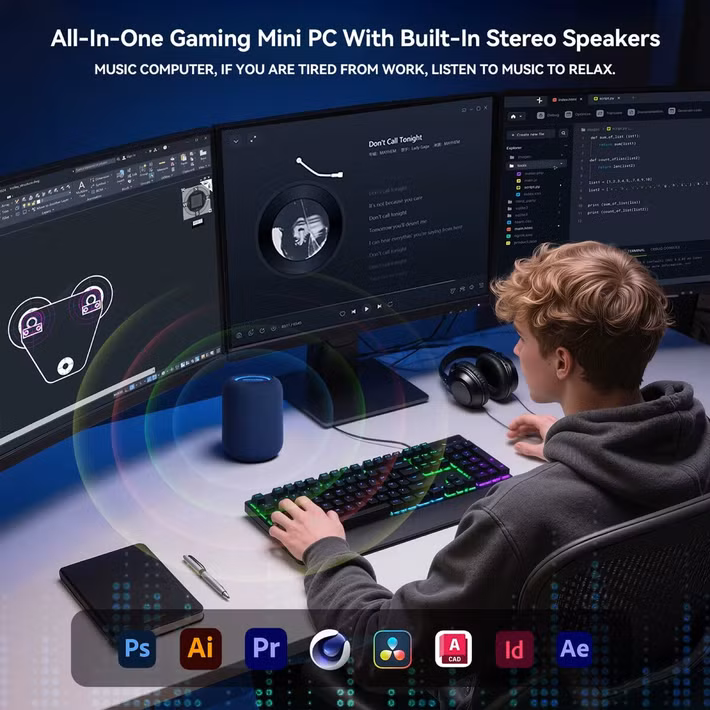 Cấu hình này đủ sức xử lý các tác vụ văn phòng, giải trí đa phương tiện và chơi game nhẹ. Máy hỗ trợ hai khe cắm RAM DDR5 SO-DIMM và hai khe cắm ổ cứng SSD M.2 PCIe 4.0.