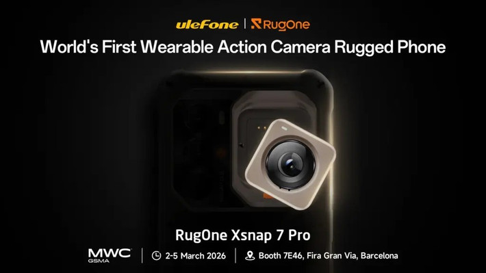 Thiết bị mang tên RugOne Xsnap 7 Pro, nổi bật với một module “magnetic action camera” được gắn ở mặt lưng bằng cơ chế nam châm. Người dùng có thể tháo rời module này để sử dụng độc lập như một camera đeo người cỡ nhỏ. Theo Ulefone, phụ kiện này được thiết kế cho nhu cầu quay rảnh tay, có thể gắn lên mũ bảo hiểm, quai balo hoặc các trang bị dã ngoại khác.