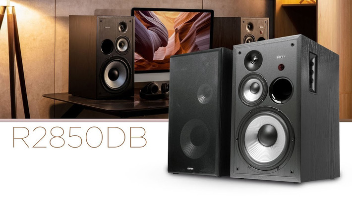 Với công suất đầu ra tối đa 150 watt, Edifier R2850DB là loa ba đường tiếng độc đáo với loa tweeter vòm lụa 0,75 inch, loa trung 4 inch và loa trầm 8 inch. Tổng thể, chúng tạo nên trải nghiệm âm thanh tuyệt vời với độ méo tiếng được giảm thiểu, mang lại trải nghiệm nghe nhạc mượt mà. Các loa được bao bọc trong thùng loa gỗ MDF