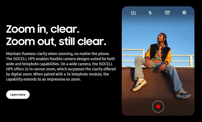 Hãng tuyên bố cảm biến này tăng hiệu suất chuyển đổi tín hiệu quang điện lên 150% và giảm nhiễu ngẫu nhiên từ 3 đến 40% tùy điều kiện chụp.