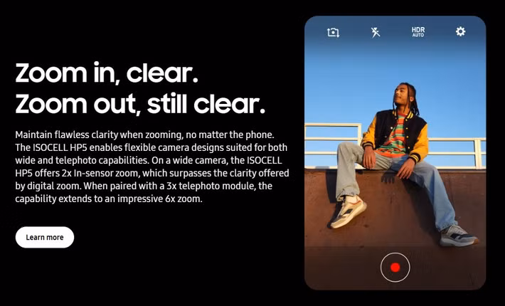 Hãng tuyên bố cảm biến này tăng hiệu suất chuyển đổi tín hiệu quang điện lên 150% và giảm nhiễu ngẫu nhiên từ 3 đến 40% tùy điều kiện chụp.