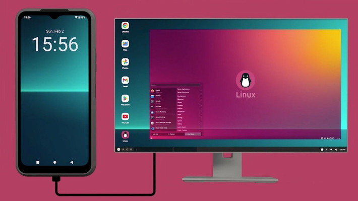 Tuy nhiên, khi kết nối NexPhone với màn hình ngoài, bàn phím và chuột, trải nghiệm sẽ thay đổi hoàn toàn. Thiết bị lúc này có thể hoạt động như một PC để bàn thực thụ, với Android Desktop Mode, Linux tăng tốc phần cứng hoặc Windows 11 đầy đủ, tùy theo nhu cầu sử dụng.