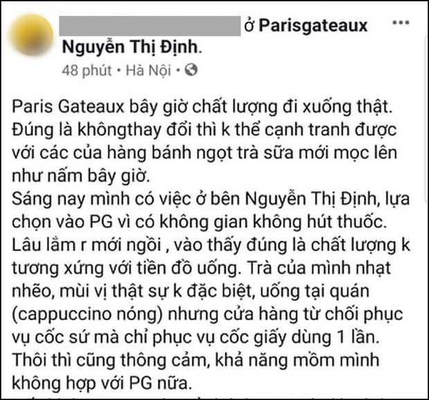 Khách bàng hoàng khi nhân viên Paris Gateaux đặt bánh xuống vỉa hè bụi bặm Khach bang hoang khi nhan vien Paris Gateaux dat banh xuong via he bui bam