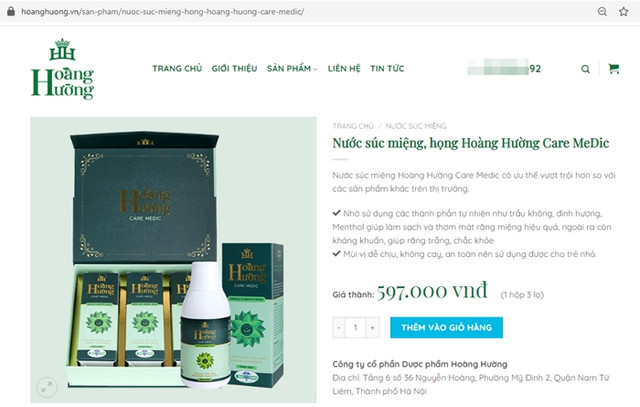 Nước súc miệng Hoàng Hường Care Medic quảng cáo 'láo' như nào? - Hình 2 Nuoc suc mieng Hoang Huong Care Medic quang cao 'lao' nhu nao?-Hinh-2