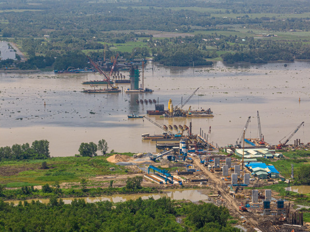 Can canh tien do xay dung cau Nhon Trach duong vanh dai 3 TP.HCM