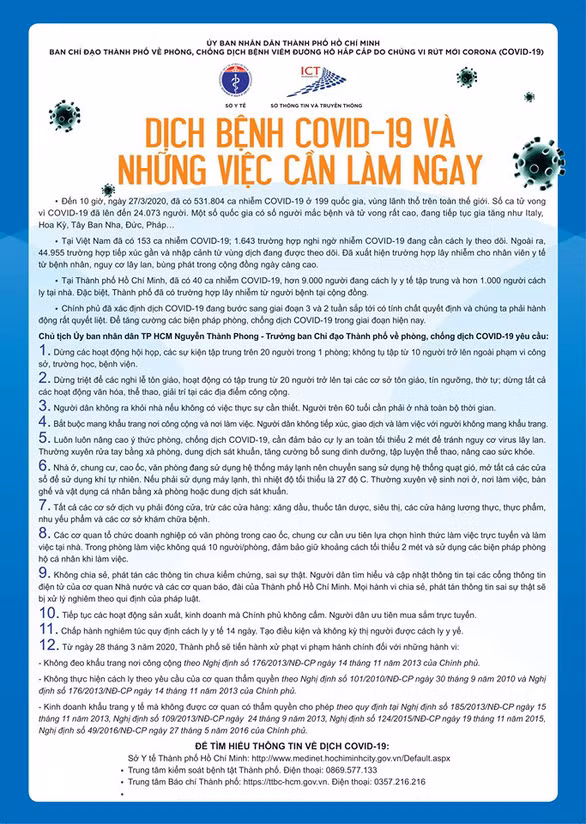 12 viec nguoi dan TP HCM can lam trong '14 ngay vang' de chong dich Covid-19
