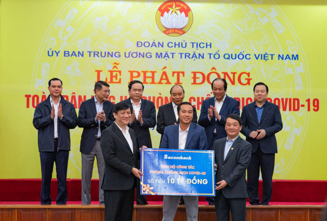 Sacombank quyên góp 10 tỷ để phòng chống dịch Covid-19 Sacombank quyen gop 10 ty de phong chong dich Covid-19
