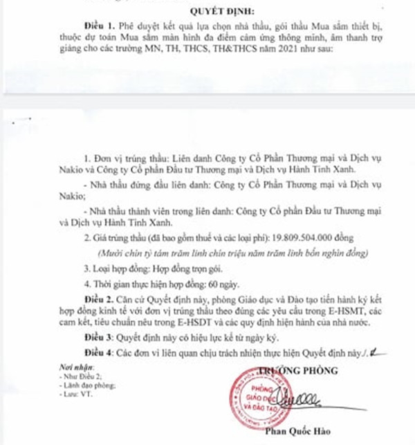 Hồ sơ công ty Hành Tinh Xanh “độc diễn”... trúng thầu khủng, siêu tiết kiệm? Ho so cong ty Hanh Tinh Xanh “doc dien”... trung thau khung, sieu tiet kiem?