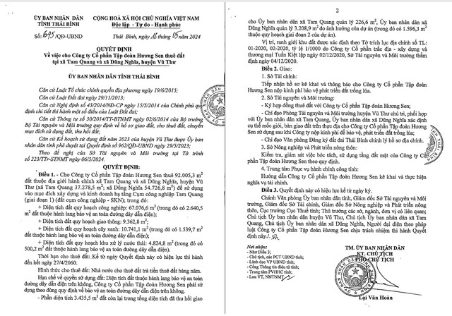 Tập đoàn Hương Sen thuê đất làm cụm công nghiệp có năng lực thế nào? Tap doan Huong Sen thue dat lam cum cong nghiep co nang luc the nao?