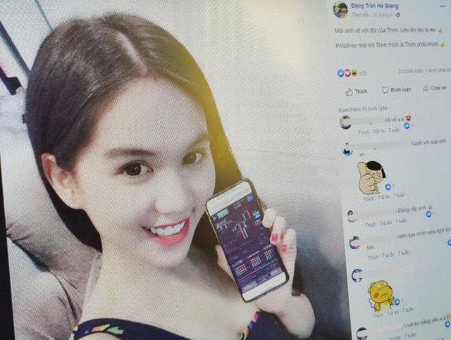 Wefinex giả Ngọc Trinh để lừa đảo kiếm trăm triệu/tháng theo kiểu đa cấp? Wefinex gia Ngoc Trinh de lua dao kiem tram trieu/thang theo kieu da cap?