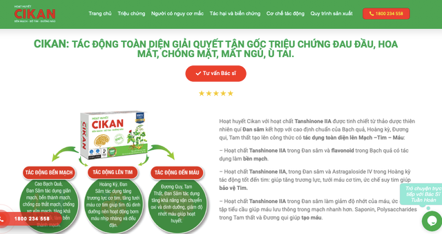 Hoat huyet CIKAN lua doi nguoi tieu dung, vi pham quy dinh ve quang cao-Hinh-2