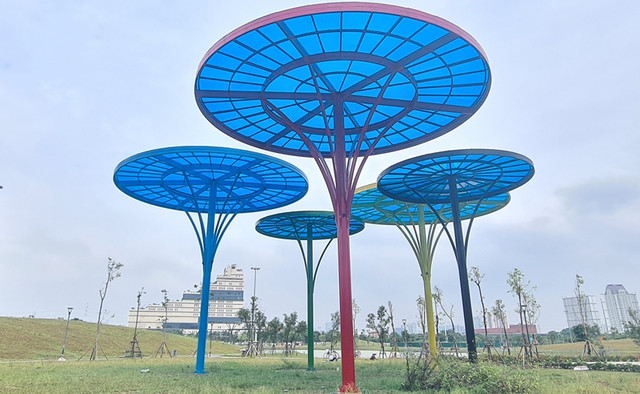 Cận cảnh tiến độ công trình công viên lớn nhất quận Nam Từ Liêm - Hình 8 Can canh tien do cong trinh cong vien lon nhat quan Nam Tu Liem-Hinh-8