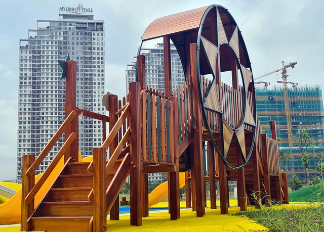 Cận cảnh tiến độ công trình công viên lớn nhất quận Nam Từ Liêm - Hình 6 Can canh tien do cong trinh cong vien lon nhat quan Nam Tu Liem-Hinh-6