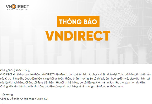Những thiệt hại nhà đầu tư có thể gặp phải khi hệ thống của VNDirect bị tấn công Nhung thiet hai nha dau tu co the gap phai khi he thong cua VNDirect bi tan cong
