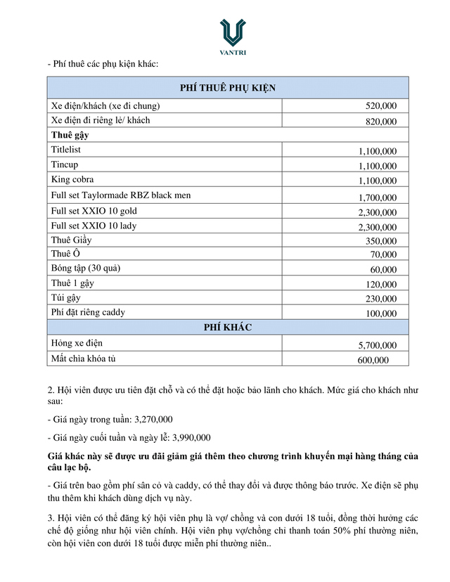 Phí hội viên "trên trời" tại sân golf Vân Trì phải tạm đóng cửa vì Covid-19 - Hình 2 Phi hoi vien