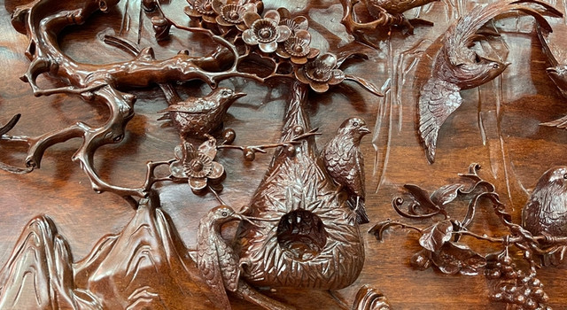 Chi tiet buc tranh go 'bach dieu hoan ca' tien ty bac ty cua nghe nhan Bac Ninh-Hinh-7