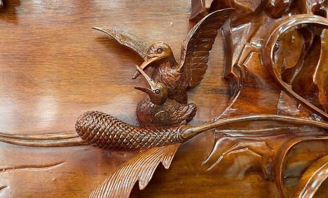 Chi tiet buc tranh go 'bach dieu hoan ca' tien ty bac ty cua nghe nhan Bac Ninh-Hinh-9