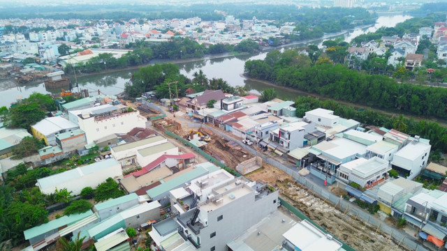 Cầu Rạch Đỉa kết nối huyện Nhà Bè - quận 7 đang thi công tới đâu? Cau Rach Dia ket noi huyen Nha Be - quan 7 dang thi cong toi dau?