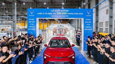 VinFast Hải Phòng xuất xưởng chiếc ôtô điện 200.000 trong năm 2025
