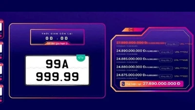 Biển số 99A-999.99 của Bắc Ninh "gây sốc", chốt giá gần 28 tỷ đồng