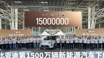 BYD cán mốc 15 triệu xe năng lượng mới, bỏ xa Tesla và Volkswagen