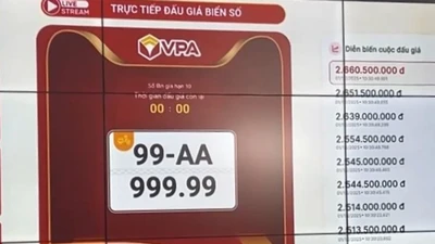 Biển số xe máy 99AA-999.99 của Bắc Ninh chốt giá tới 2,66 tỷ đồng