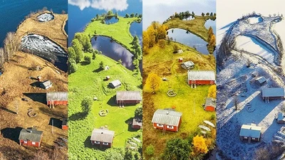 Cảnh sắc bốn mùa trên đảo tí hon ở Phần Lan gây mê đắm