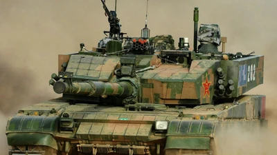 Xe tăng Type 96 của Lục quân Quân giải phóng nhân dân Trung Quốc (PLA), thuộc Tập đoàn quân 71, trong các cuộc diễn tập tháng 1