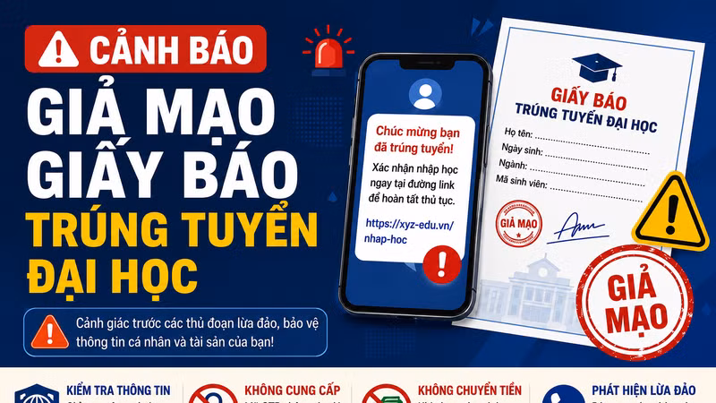 [INFOGRAPHIC] Cảnh báo giả mạo giấy báo trúng tuyển đại học