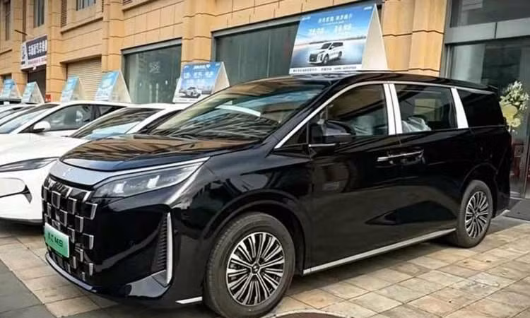 Mẫu xe MPV BYD M9 bản dịch vụ giá rẻ cập bến đại lý, chờ ngày mở bán