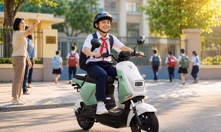  Chi tiết xe máy điện VInfast Amio S2 cho học sinh chỉ 12 triệu đồng