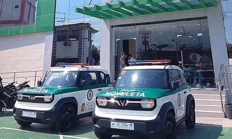 VinFast VF3 chạy điện được dùng làm xe cảnh sát ở Philippines và Indonesia