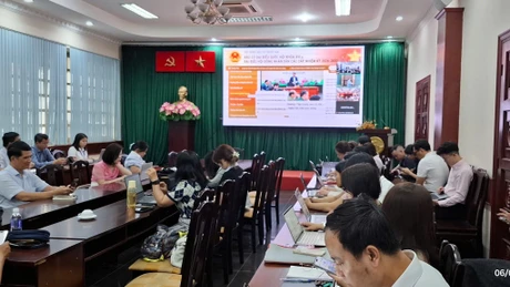 Đại diện các cơ quan báo chí tham gia Hội nghị tại điểm cầu TP Hồ Chí Minh. Ảnh Hữu Thông