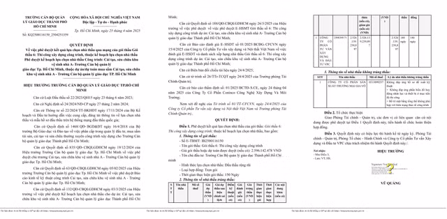 Trường Cán bộ TPHCM chọn Cty Đầu tư VPC cải tạo, sửa chữa khu vệ sinh nhà A Truong Can bo TPHCM chon Cty Dau tu VPC cai tao, sua chua khu ve sinh nha A