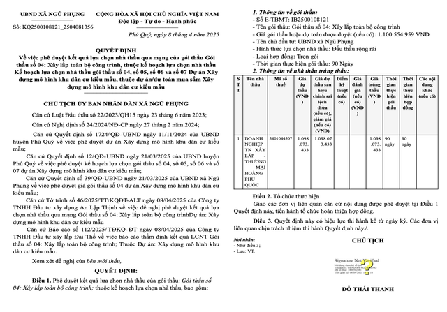 Binh Thuan: Nha thau Hoang Phu Quoc “bach phat - bach trung”?