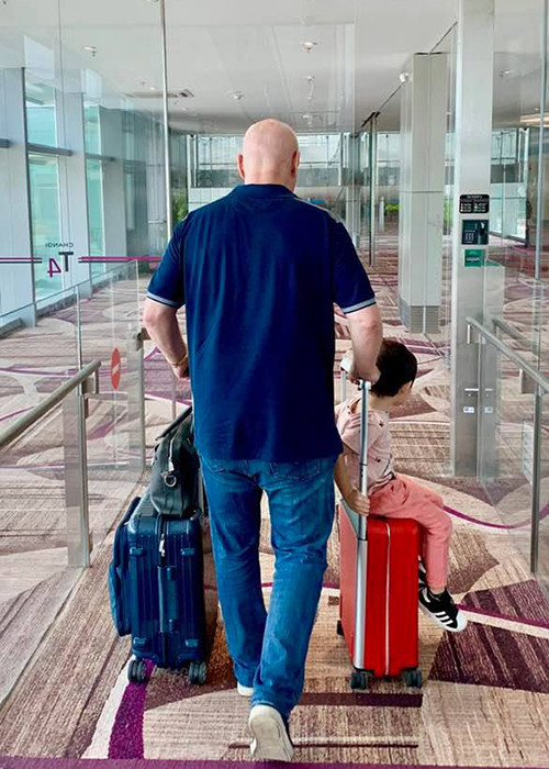 Quý tử nhà Thu Minh năm nay đã được 4 tuổi. Ảnh: FBNV