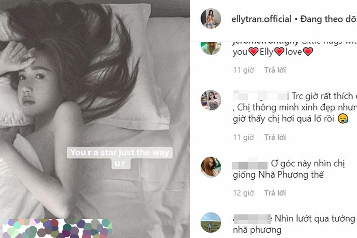  Hot girl Elly Trần đang trở thành tâm điểm của dư luận bởi bức ảnh khỏa thân bị chê phản cảm. Hiện, bà mẹ hai con chưa lên tiếng về ồn ào này.