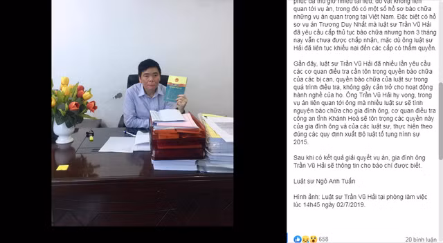Luật sư Trần Vũ Hải nói sẽ 'viết facebook giải thích' sau khi bị khởi tố, khám nhà - Hình 2 Luat su Tran Vu Hai noi se 'viet facebook giai thich' sau khi bi khoi to, kham nha-Hinh-2
